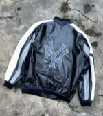 Vtg NY Yankees Baseball Team Leather Jacket