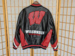 Vtg University of Wisconsin Badgers Leather Jacket