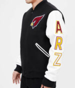 Arizona Cardinals NFL Black And White Varsity Jacket