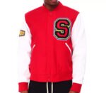 Bad Boy Simpson Red And White Varsity Jacket