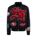 Black NFL Team San Francisco 49ers Leather Jacket