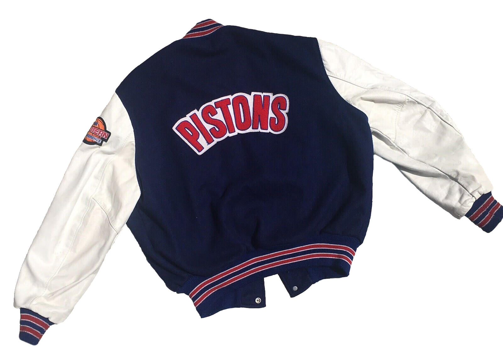 Detroit Pistons NBA Eastern Conference Varsity Jacket Maker of Jacket