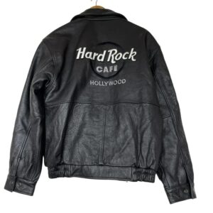 Hard Rock Cafe Hollywood Black Leather Jacket