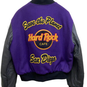 Hard Rock Cafe San Diego Purple Varsity Jacket