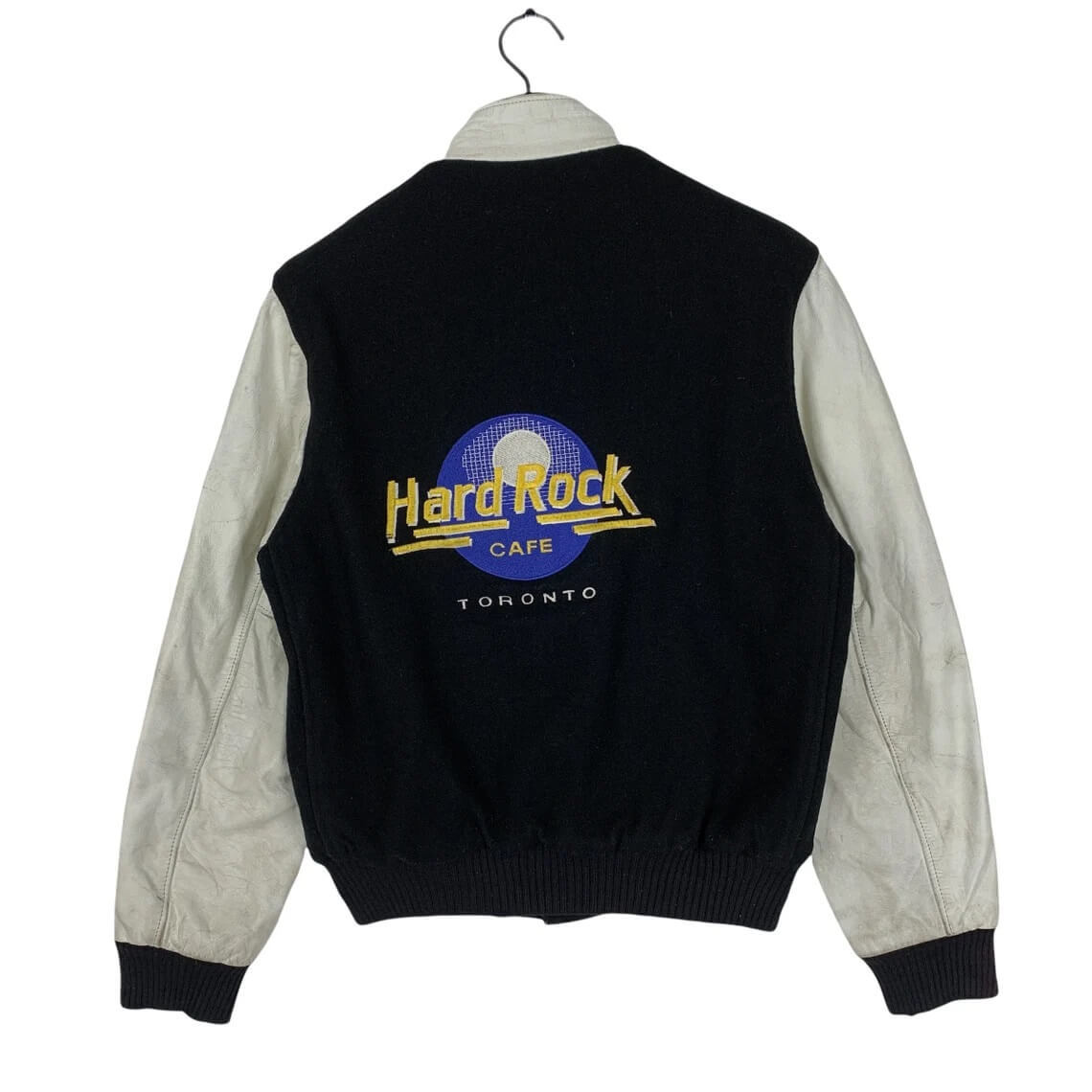 Hard Rock Cafe Toronto Black White Varsity Jacket (1) Hard Rock Cafe Toronto Black White Varsity Jacket