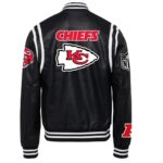 Kansas City Chiefs Black White NFL Leather Jacket