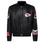 Kansas City Chiefs NFL Black Leather Jacket