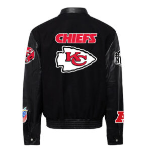 Kansas City Chiefs Wool Leather NFL Black Jacket