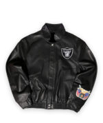 Las Vegas Raiders NFL Black Leather Jacket