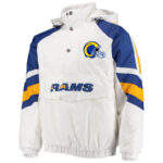 Los Angeles Rams Half Snap Hooded Satin Jacket