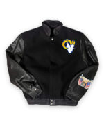 Los Angeles Rams JH NFL Black Varsity Jacket