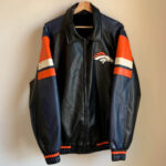 NFL Denver Broncos Bomber Leather Jacket