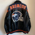 NFL Denver Broncos Bomber Leather Jacket