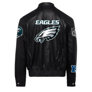 NFL Philadelphia Eagles Black Leather Jacket