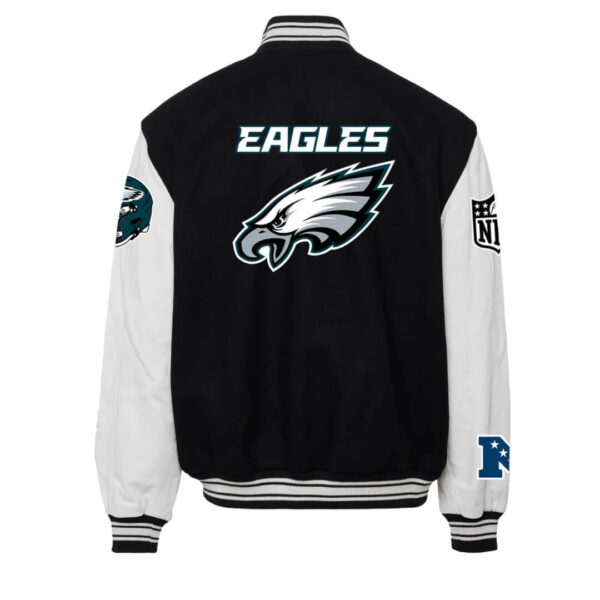 Philadelphia Eagles Black And White Varsity Jacket