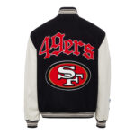 San Francisco 49ers Black And White NFL Varsity Jacket