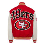 San Francisco 49ers Red And White Varsity Jacket