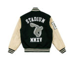 Stadium MMXV Green And Cream Varsity Jacket