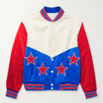 Teddy Americana Tricolor Satin Jacket