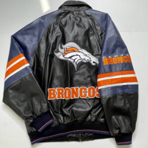 Vintage Denver Broncos NFL Leather Jacket