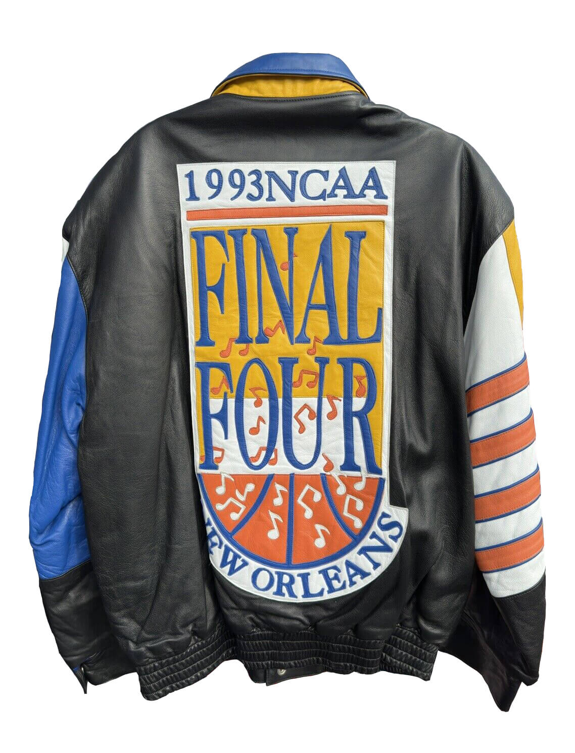 Vtg 1993 NCAA Final Four New Orleans Leather Jacket (1) Vtg 1993 NCAA Final Four New Orleans Leather Jacket