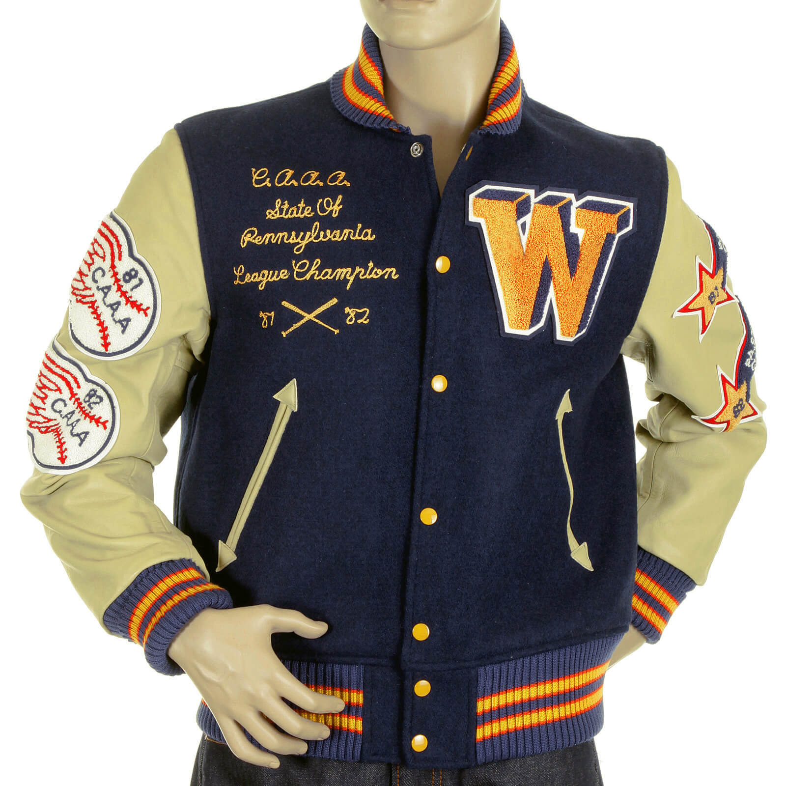 Whitesville Philadelphia Wild Cats Stadium Varsity Jacket (1) Whitesville Philadelphia Wild Cats Stadium Varsity Jacket