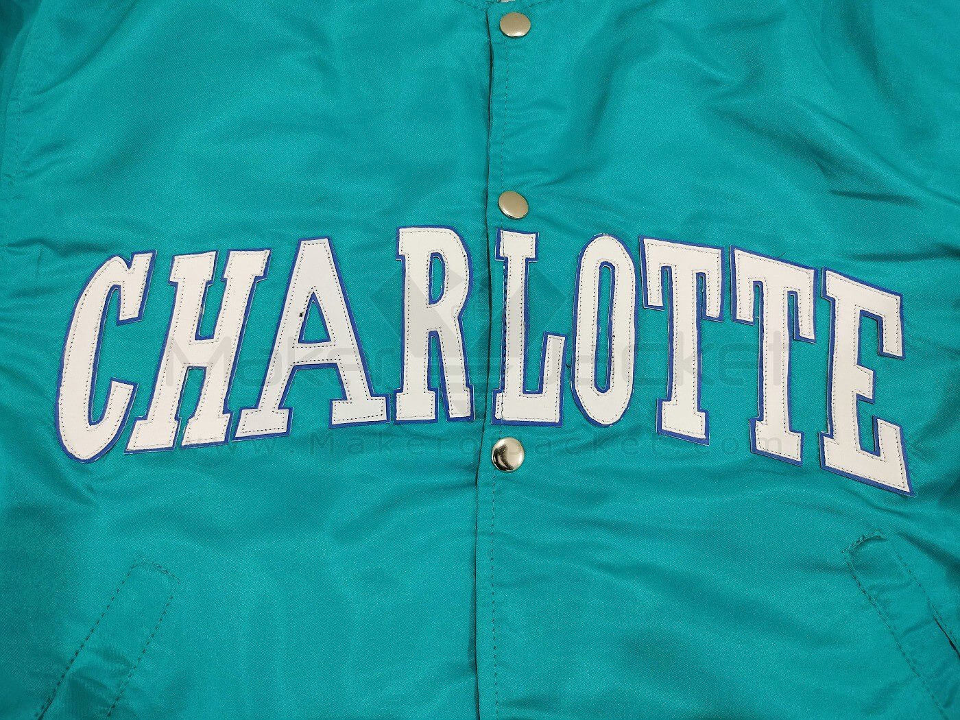 Maker of Jacket NBA Teams Jackets Charlotte Hornets Blue Vintage