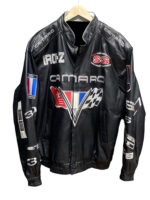 Chevy Camaro 35th Anniversary Black Leather Jacket