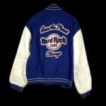 Hard Rock Cafe Chicago Blue White Varsity Jacket