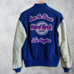 Los Angeles Hard Rock Cafe Blue White Varsity Jacket