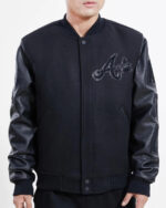 MLB Atlanta Braves Black Varsity Jacket