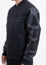 MLB Atlanta Braves Black Varsity Jacket