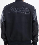 MLB Atlanta Braves Black Varsity Jacket