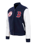 MLB Boston Red Sox Navy And White Varsity Jacket