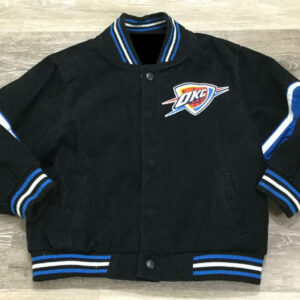 Maker of Jacket Sports Leagues Jackets NBA Teams Vintage New York Knicks Tricolor Satin