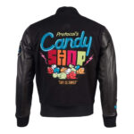 Vintage Protocol's Candy Shop Black Varsity Jacket