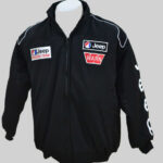 Vtg Jeep Warm Car Black Bomber Jacket