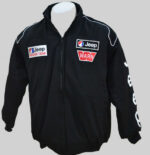 Vtg Jeep Warm Car Black Bomber Jacket