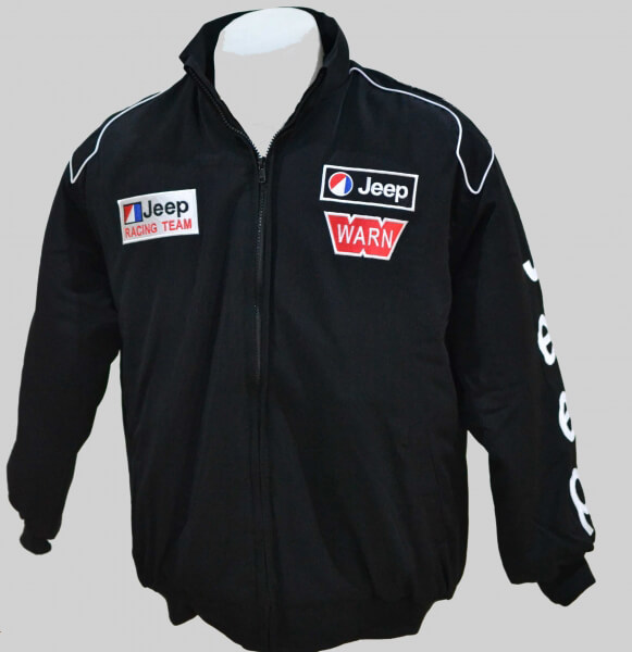 Vtg Jeep Warm Car Black Bomber Jacket (1) Vtg Jeep Warm Car Black Bomber Jacket