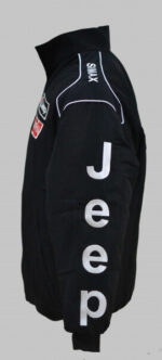 Vtg Jeep Warm Car Black Bomber Jacket