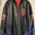 Vtg MLB Team Boston Red Sox Leather Jacket