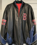 Vtg MLB Team Boston Red Sox Leather Jacket