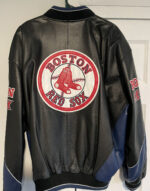 Vtg MLB Team Boston Red Sox Leather Jacket