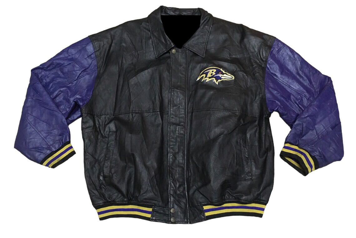 Black Purple NFL Baltimore Ravens Leather Jacket (1) Black Purple NFL Baltimore Ravens Leather Jacket