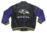 Black Purple NFL Baltimore Ravens Leather Jacket