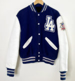 Blue White MLB LA Dodgers Team Varsity Jacket
