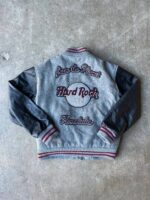 Hard Rock Cafe Honolulu Grey Black Varsity Jacket