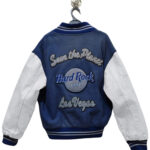 Hard Rock Cafe Las Vegas Blue White Varsity Jacket