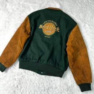 Hard Rock Cafe Maui Wool Suede Sleeves Jacket