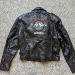 Hard Rock Cafe Nashville Black Biker Leather Jacket